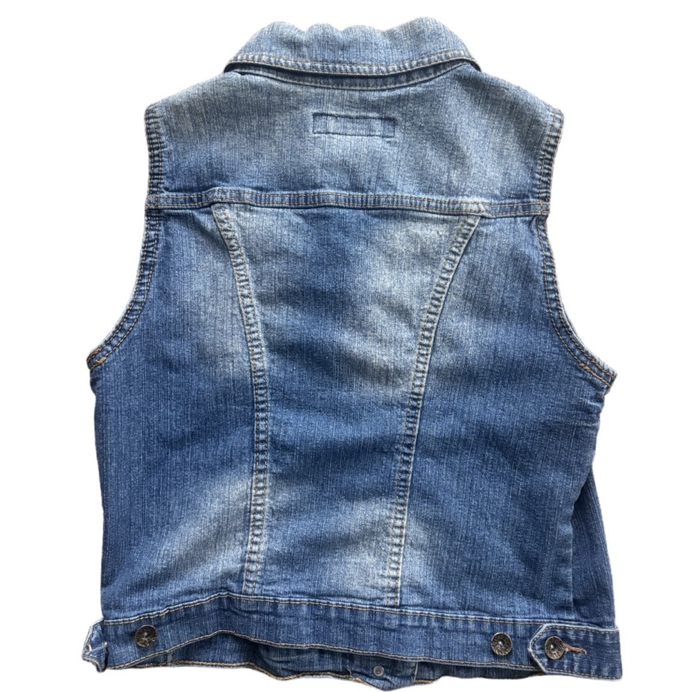 Y2K Denim Jean Vest – Light Wash – M/L - Picture 4 of 4